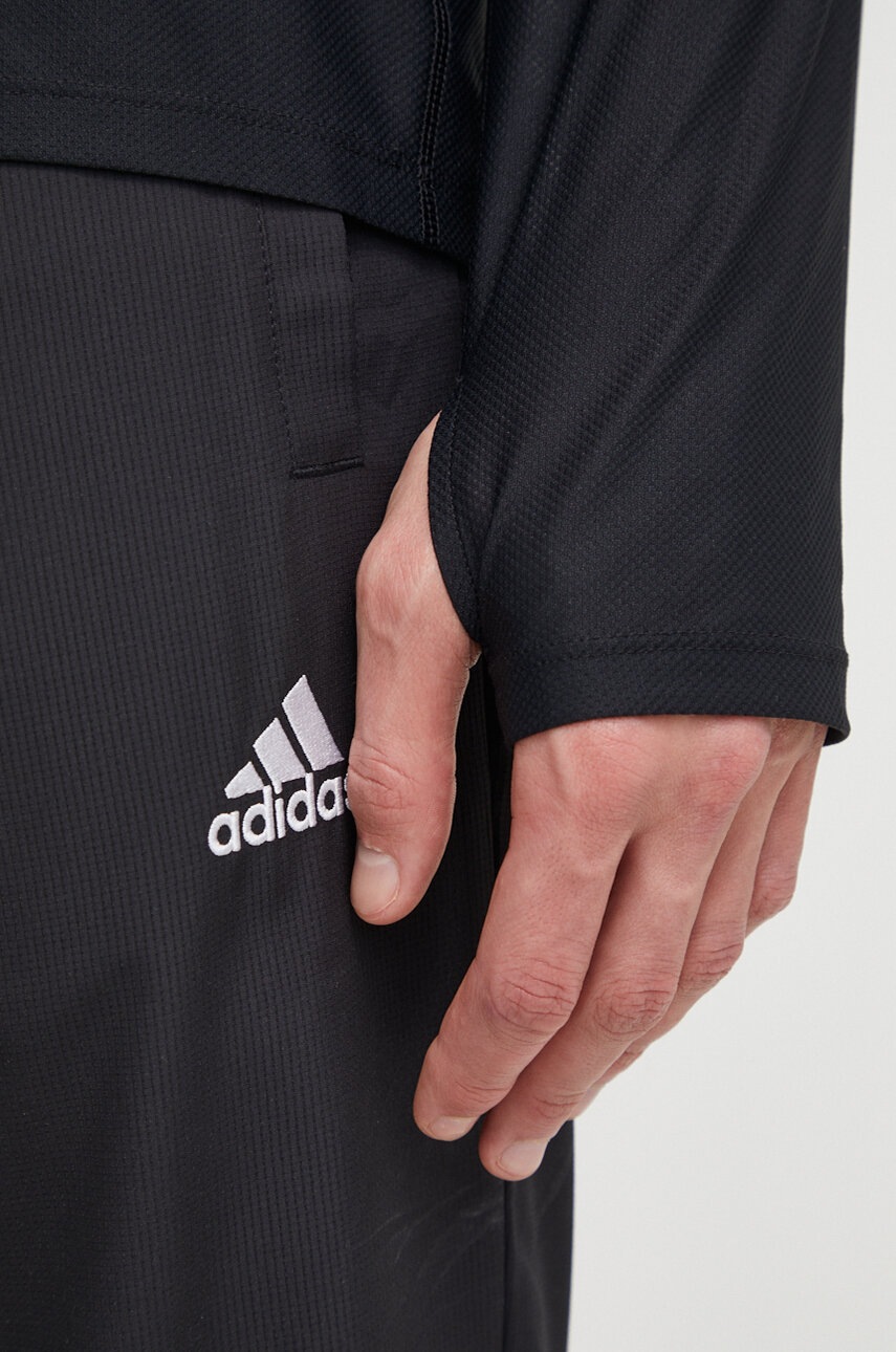 Μακρυμάνικο μπλουζάκι για τρέξιμο adidas Performance Own the Run Own the Run χρώμα: μαύρο IN1486 φωτογραφία