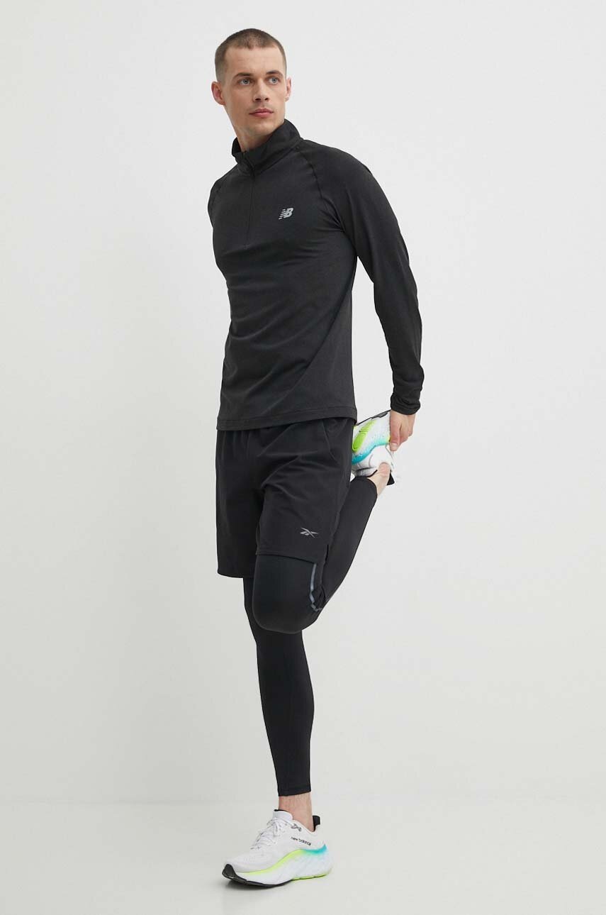 Μακρυμάνικο προπόνησης New Balance Athletics χρώμα: μαύρο, MT41083BK φωτογραφία