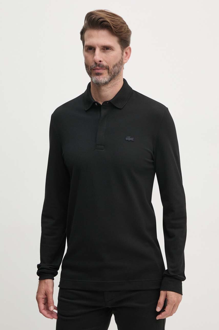 

Блуза с дълги ръкави Lacoste в черно с изчистен дизайн PH2481, Черен