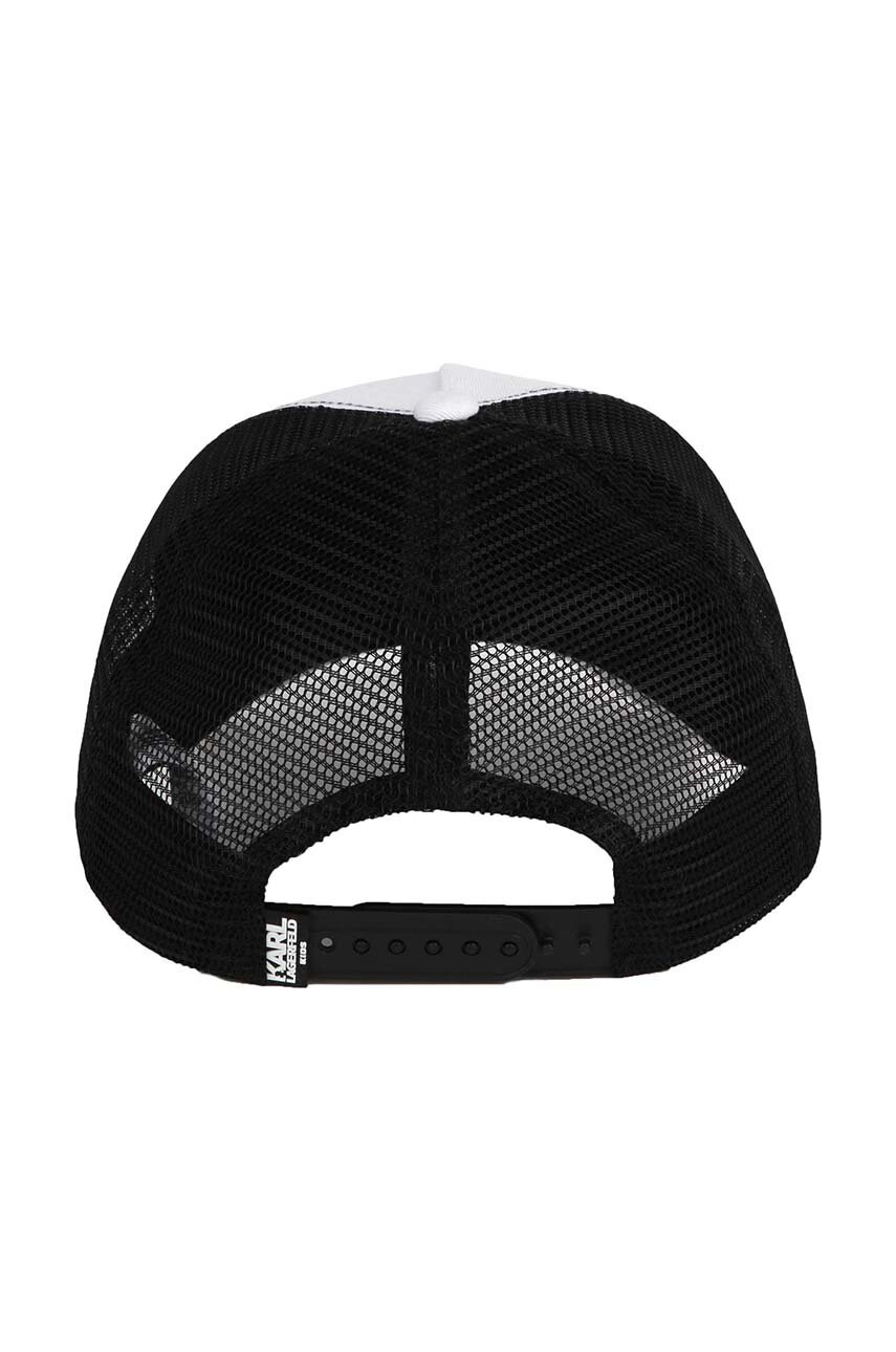 Детская хлопковая кепка Karl Lagerfeld цвет белый с аппликацией в Кропивницком Детская хлопковая кепка Karl Lagerfeld цвет белый с аппликацией в Кропивницком