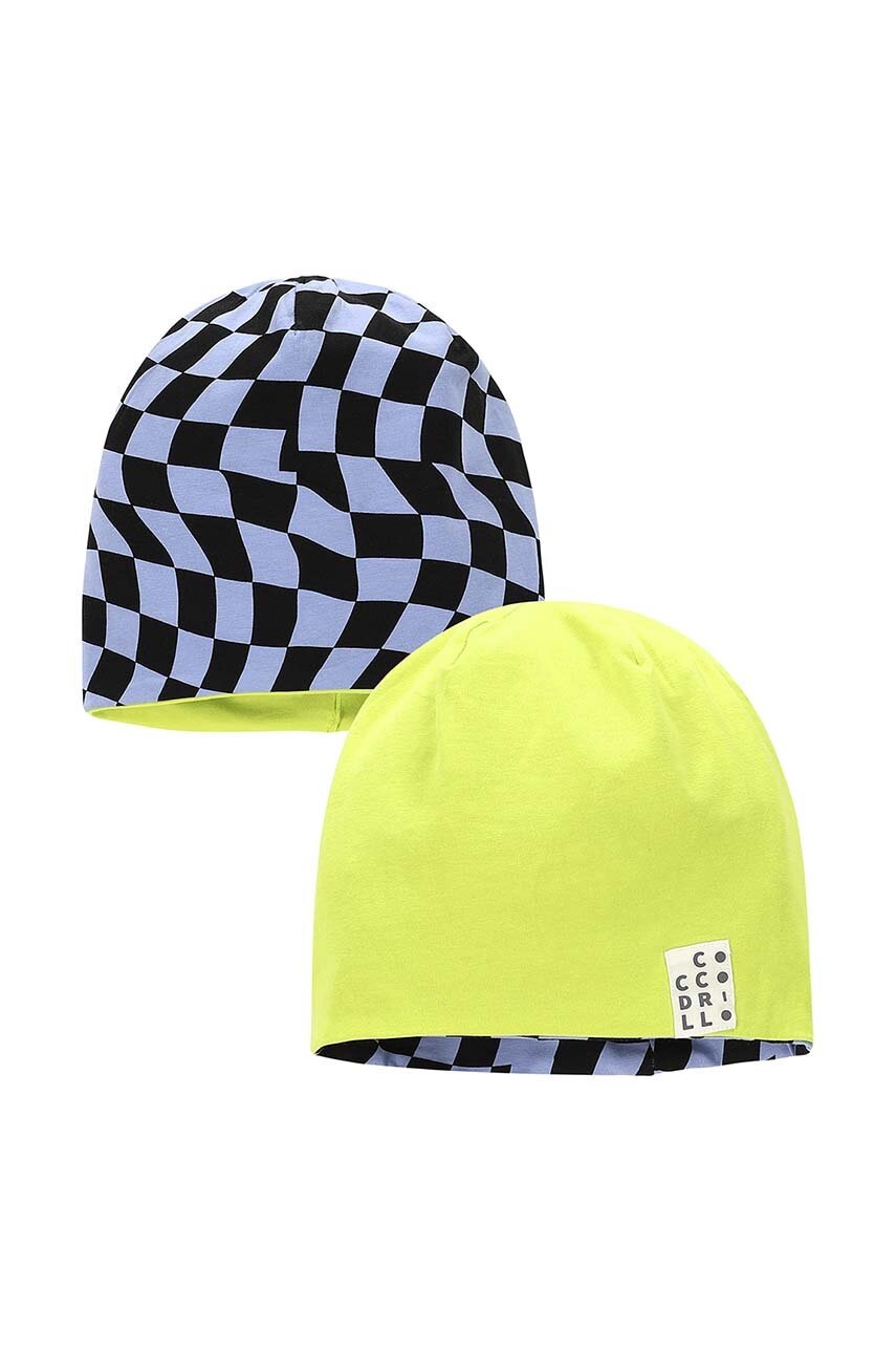 Детская двусторонняя шапка Coccodrillo из тонкого трикотажа