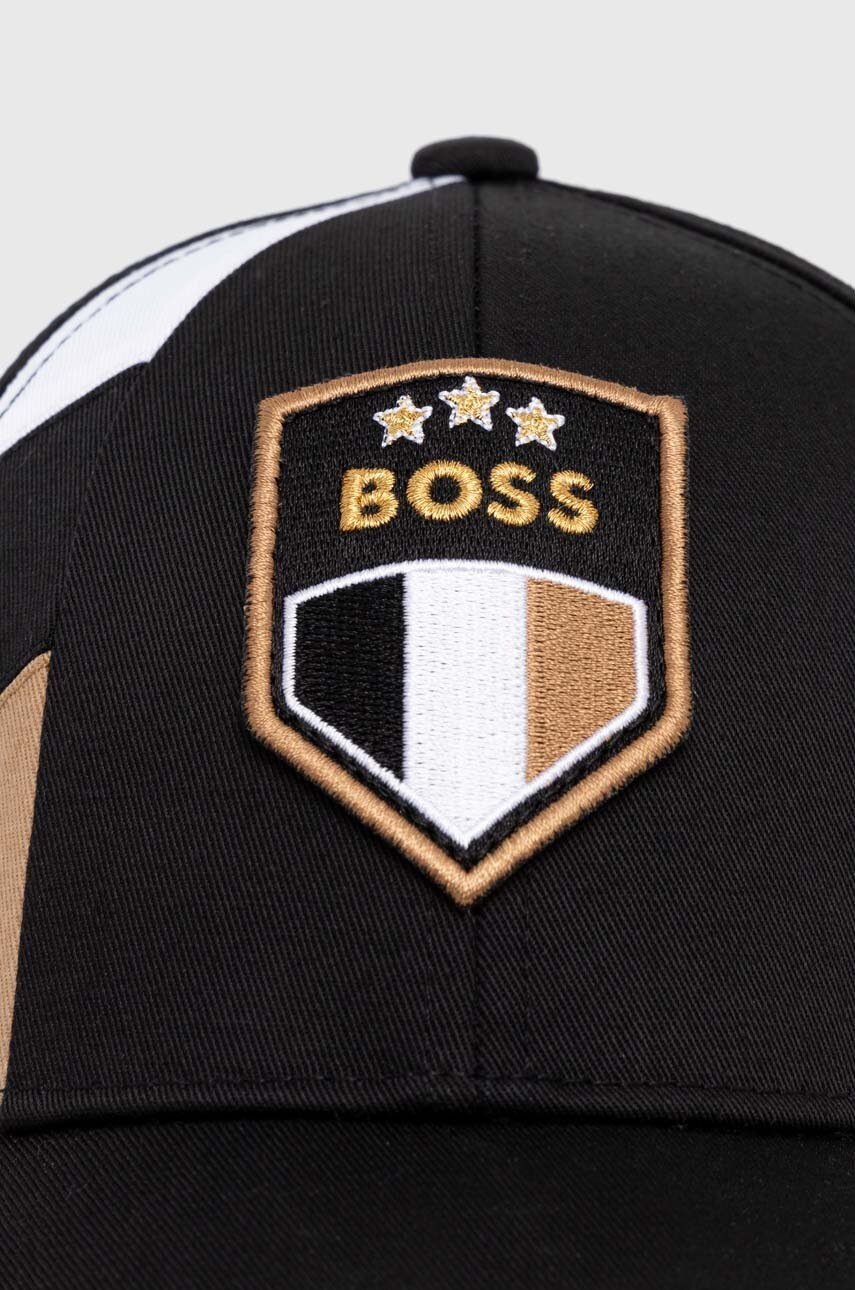Дитяча кепка BOSS колір чорний з аплікацією J50953