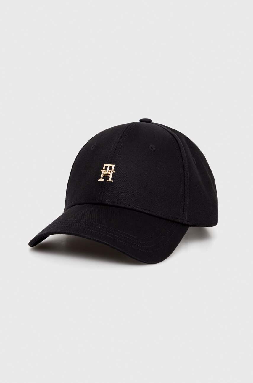 

Хлопковая кепка Tommy Hilfiger цвет чёрный однотонная
