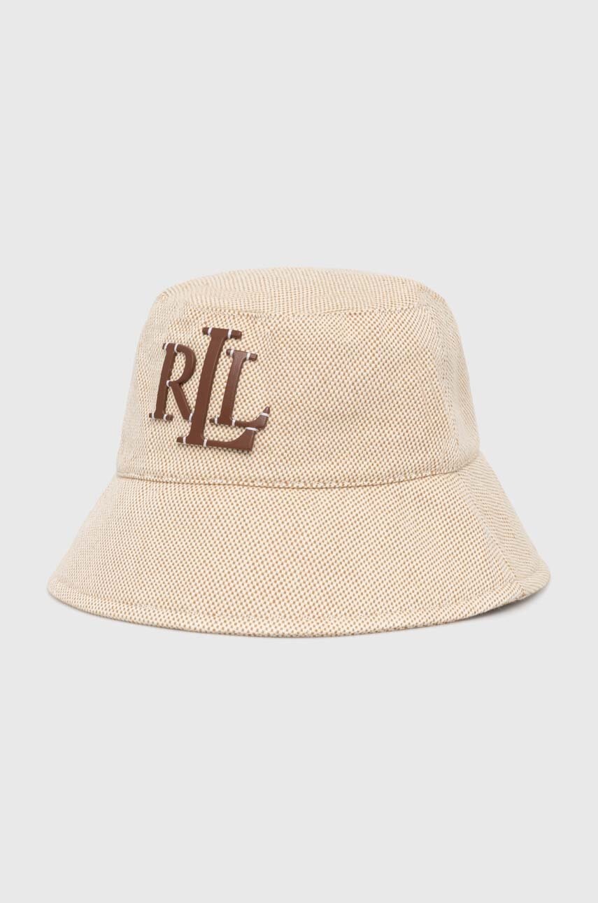 

Памучна капела Lauren Ralph Lauren в бежово от памук 454937220, Бежов