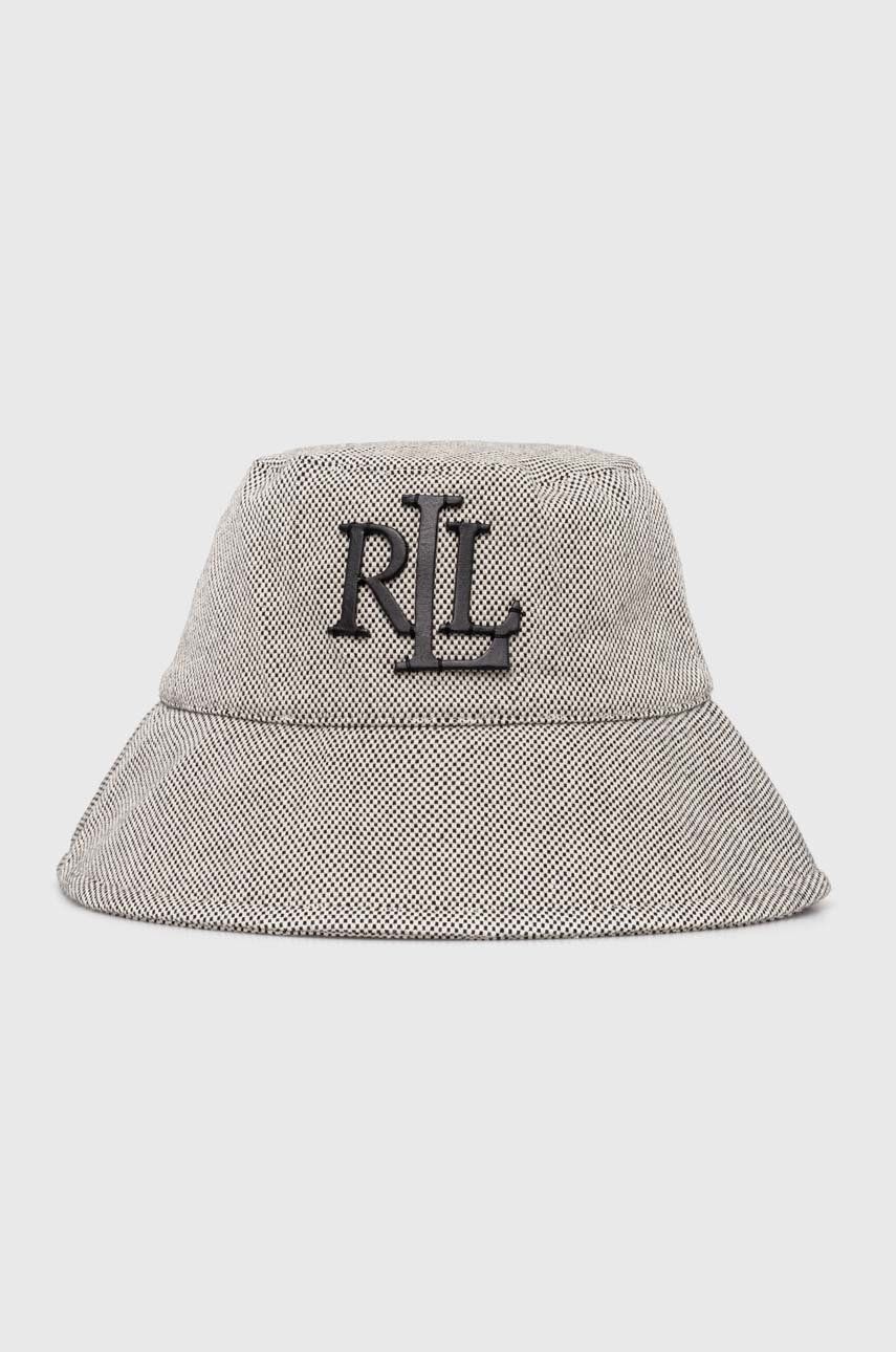 Levně Bavlněný klobouk Lauren Ralph Lauren béžová barva, 454937220