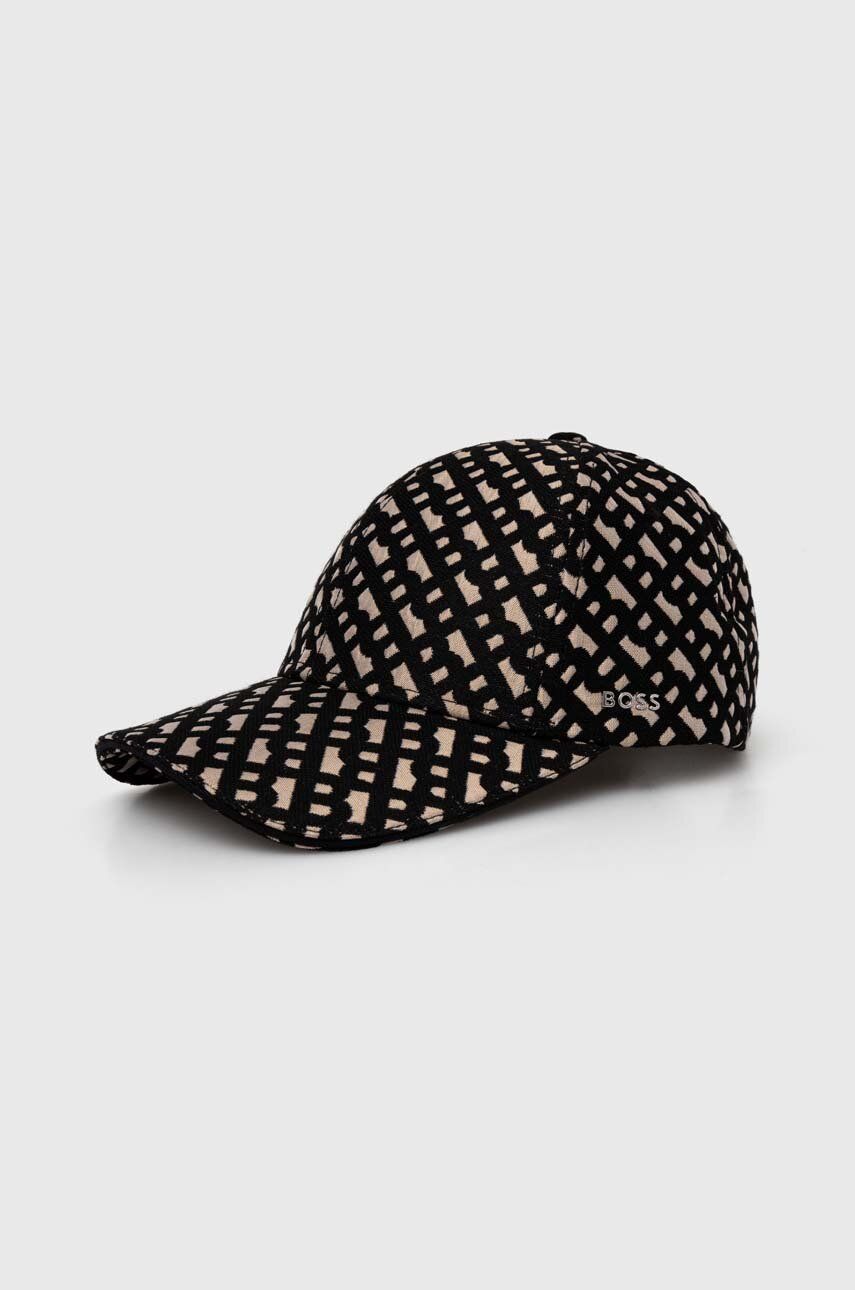 BOSS șapcă culoarea negru, cu model 50515470