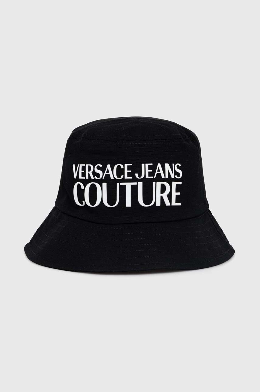 Levně Bavlněná čepice Versace Jeans Couture černá barva, 76HAZK04 ZG268