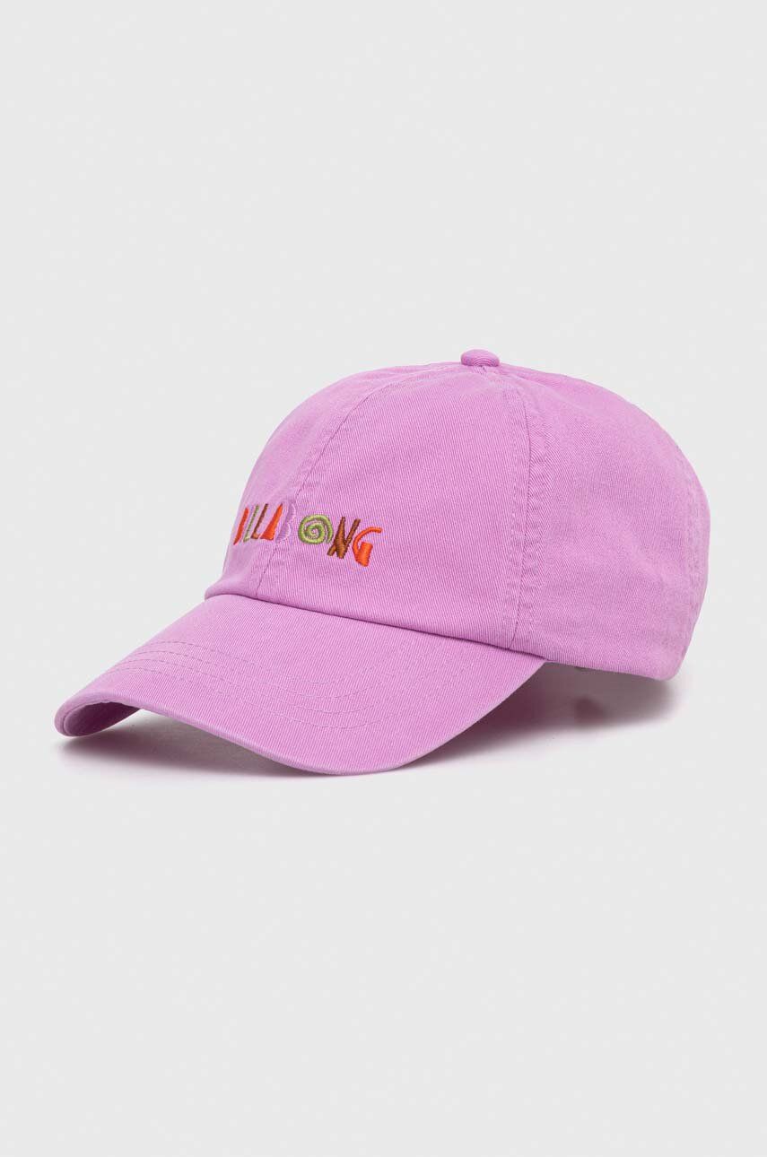 Billabong șapcă de baseball din bumbac culoarea roz, cu imprimeu