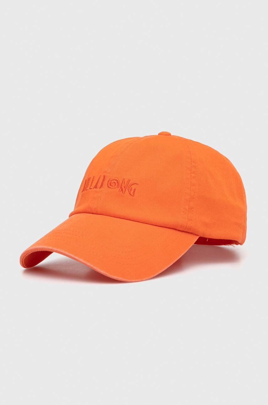 Billabong șapcă de baseball din bumbac culoarea portocaliu, cu imprimeu