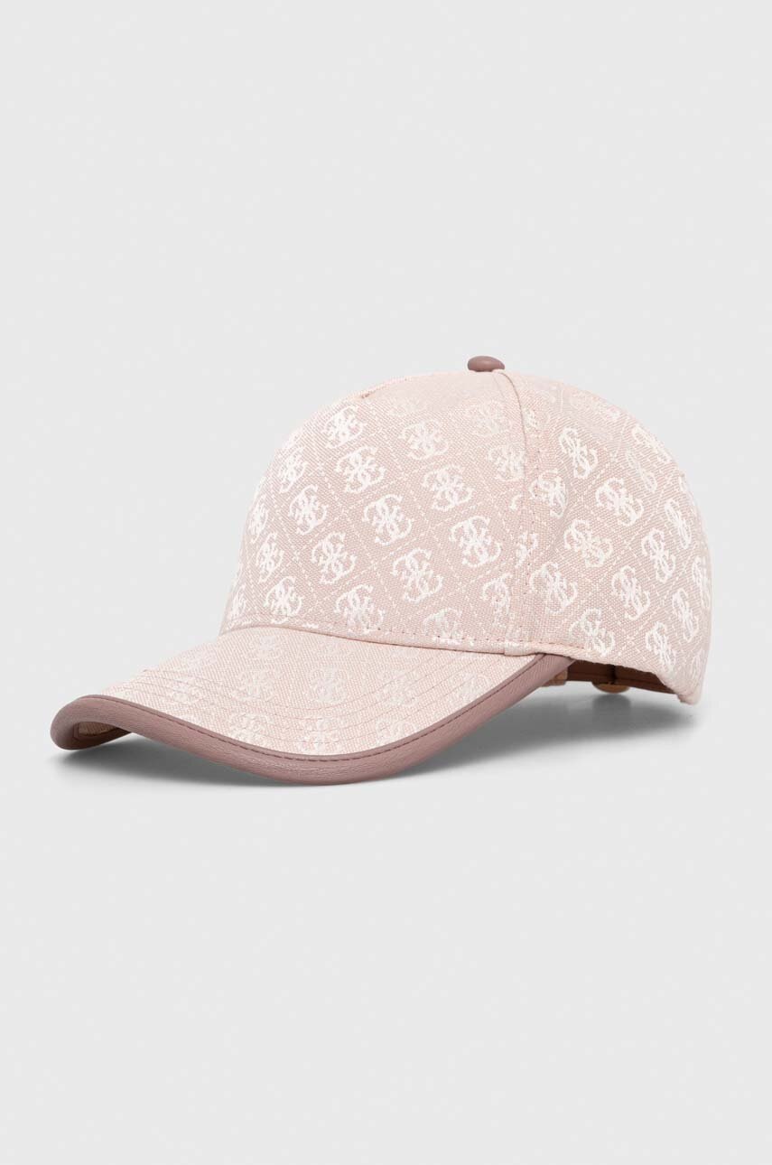 

Шапка с козирка Guess в розово с десен AW9497 POL01, Розов