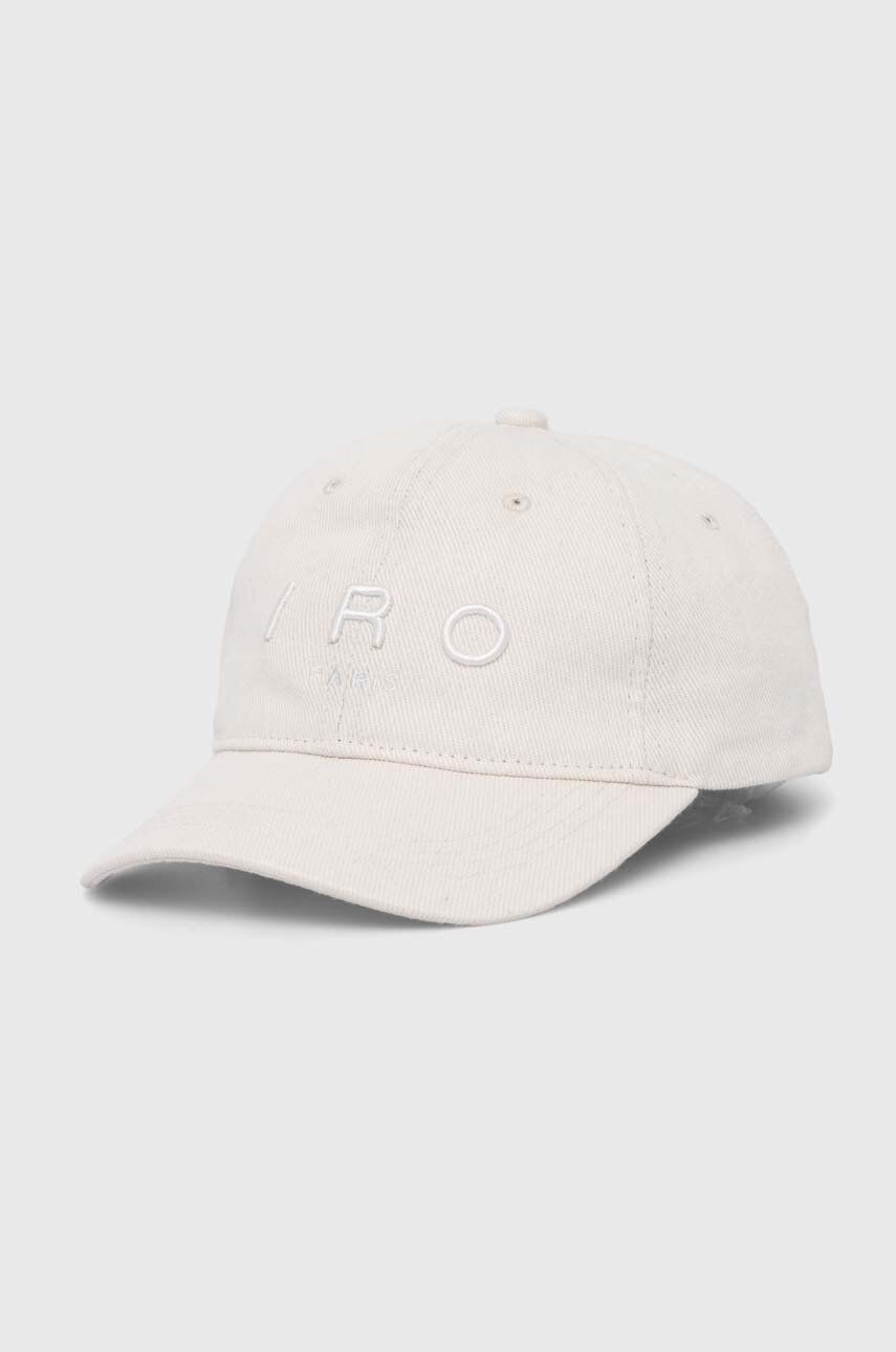 IRO șapcă de baseball din bumbac culoarea alb, cu imprimeu
