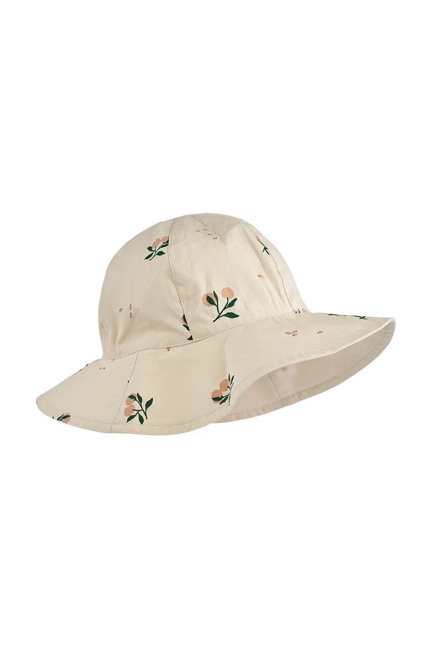 Levně Dětský oboustranný klobouk Liewood Amelia Reversible Sun Hat béžová barva