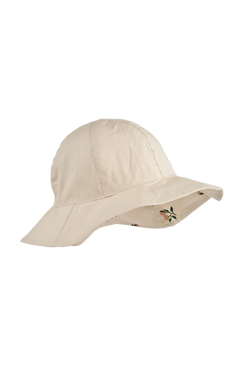 Двусторонняя детская шляпа Liewood Amelia Reversible Sun Hat цвет бежевый