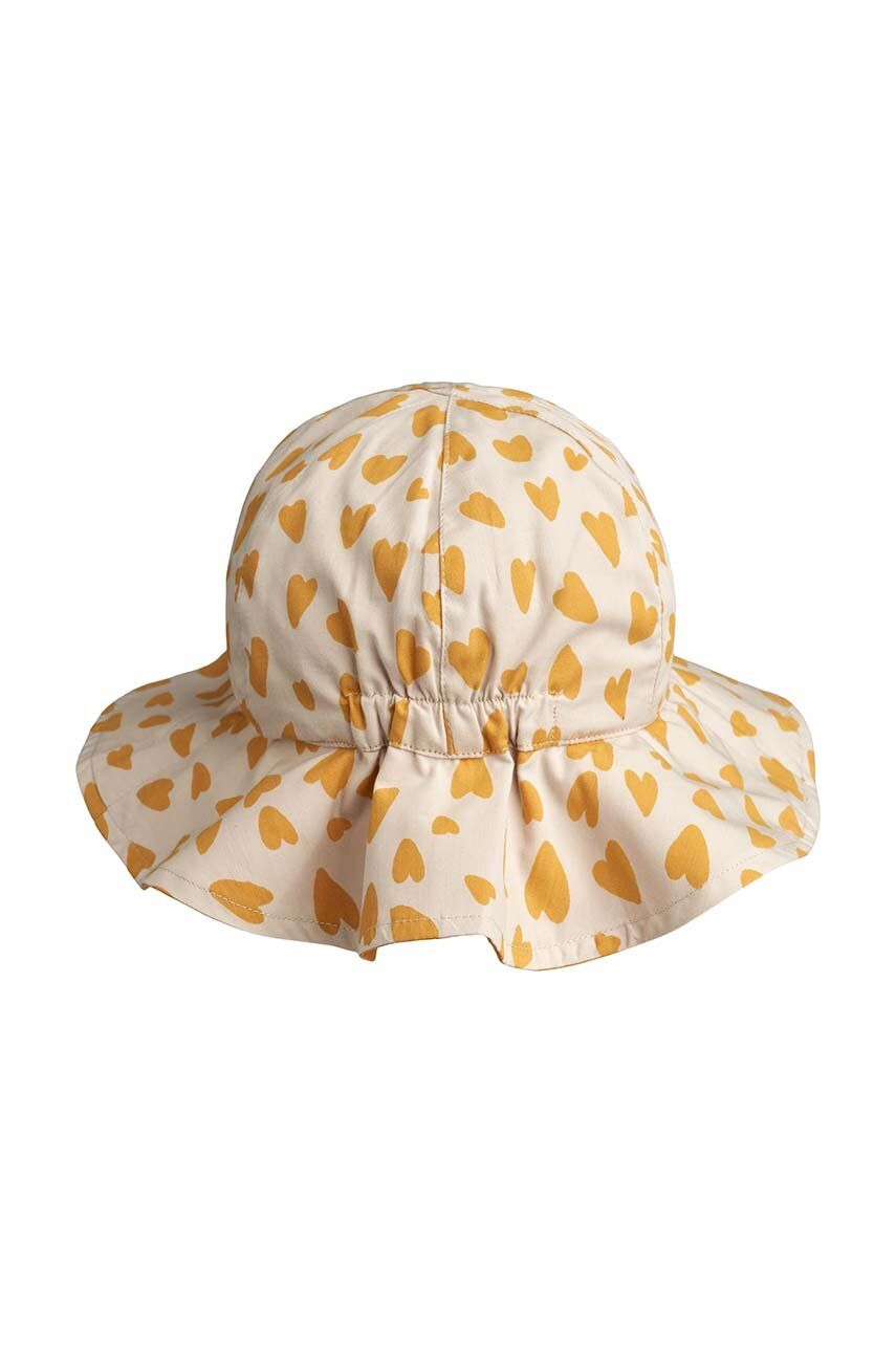 Liewood Pălărie Reversibilă Pentru Copii Amelia Reversible Sun Hat Culoarea Galben
