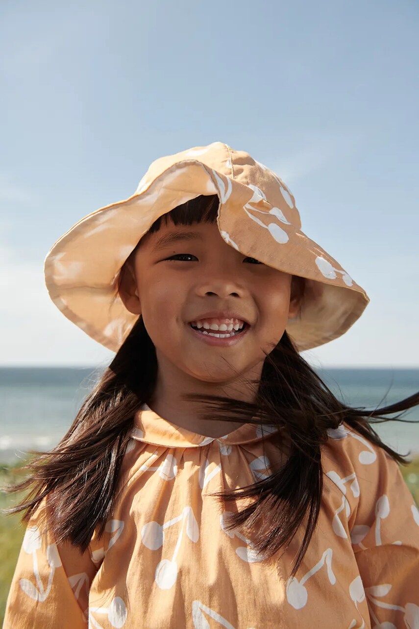Liewood pălărie reversibilă pentru copii Amelia Reversible Sun Hat culoarea portocaliu