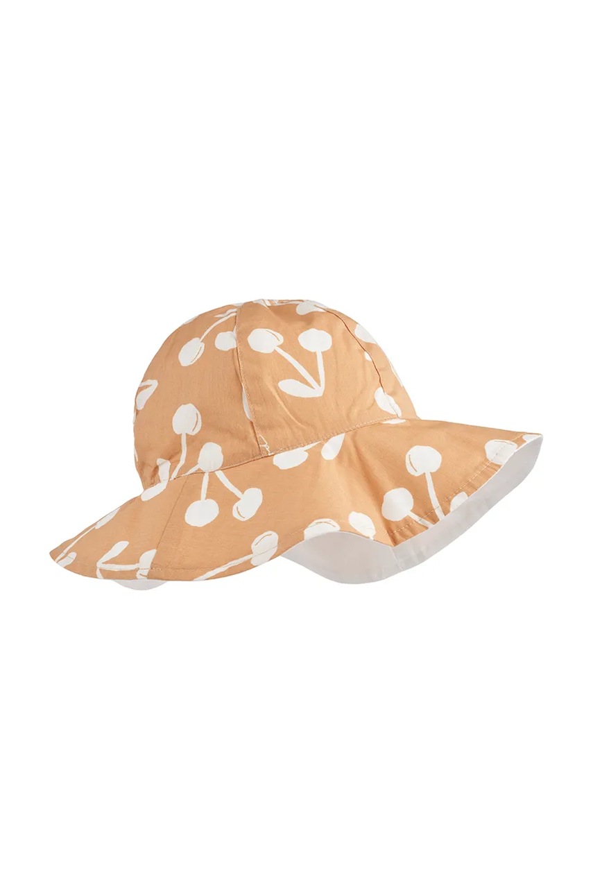 Двусторонняя детская шляпа Liewood Amelia Reversible Sun Hat цвет оранжевый
