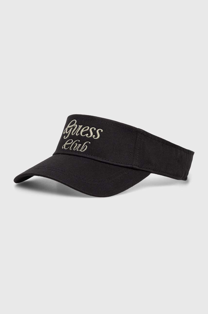 

Детский хлопковый козырек Guess цвет чёрный с аппликацией