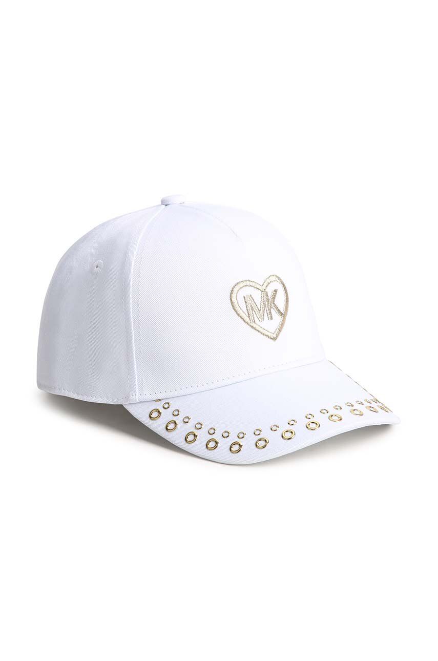 Michael Kors șapcă de baseball pentru copii culoarea alb, cu imprimeu