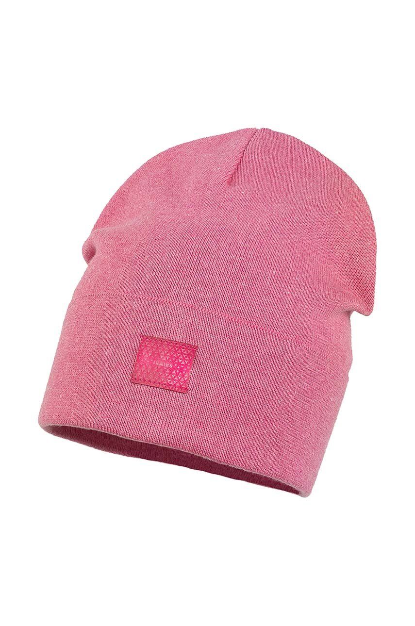 E-shop Dětská bavlněná čepice Jamiks VITORIA růžová barva, z tenké pleteniny