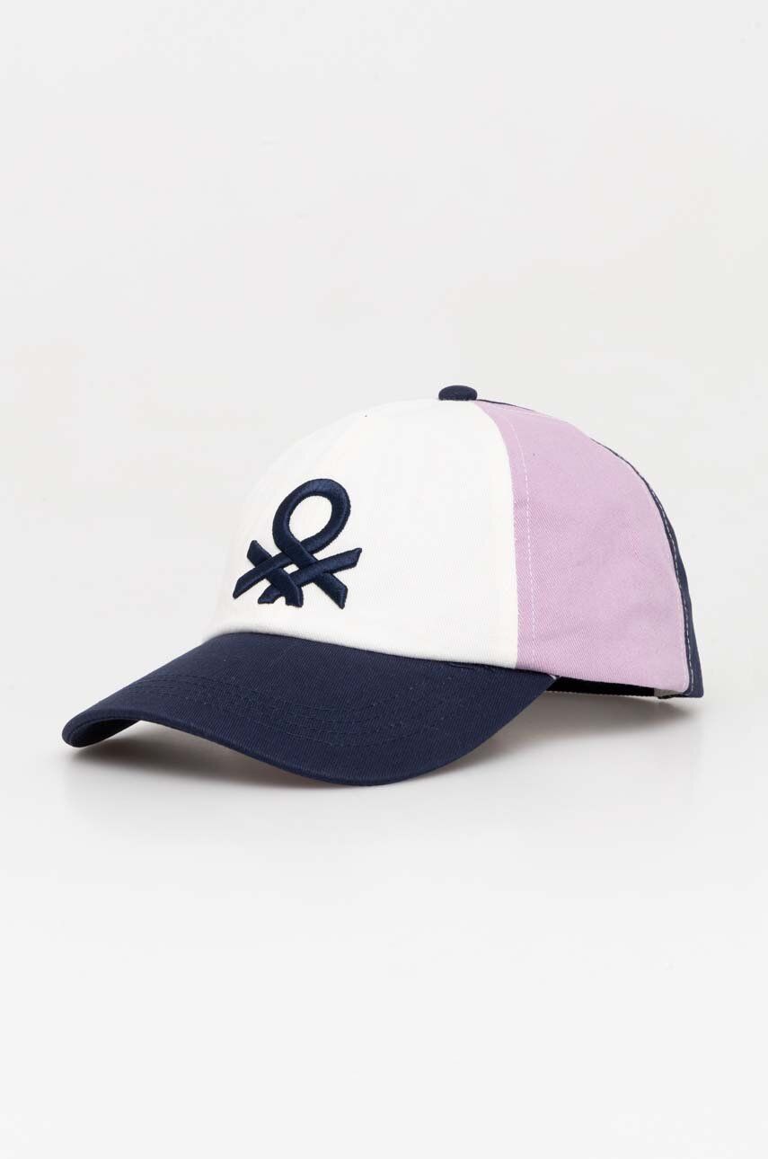 United Colors of Benetton șapcă din bumbac pentru copii culoarea violet, modelator