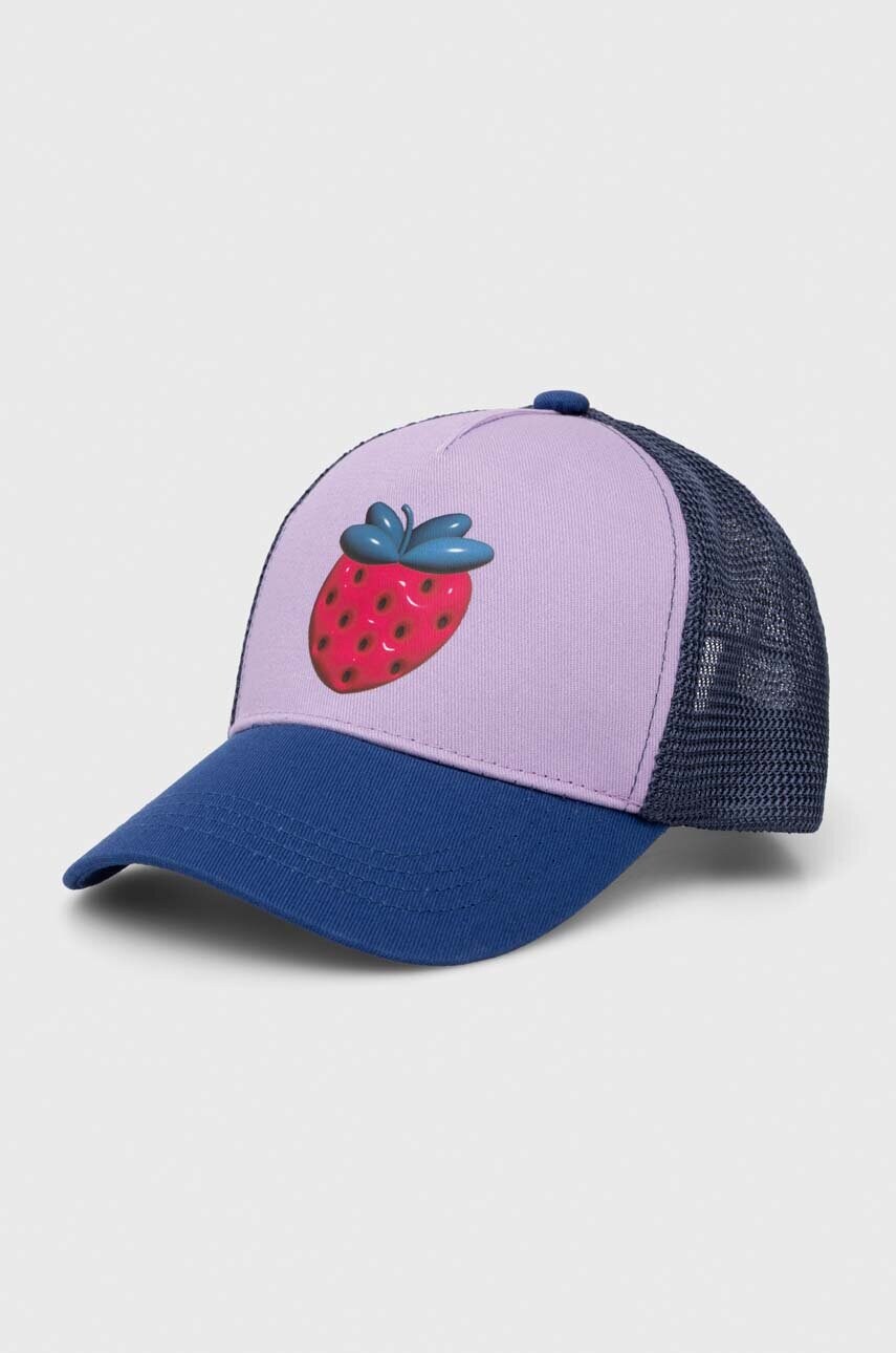 United Colors of Benetton șapcă de baseball pentru copii culoarea violet, cu imprimeu