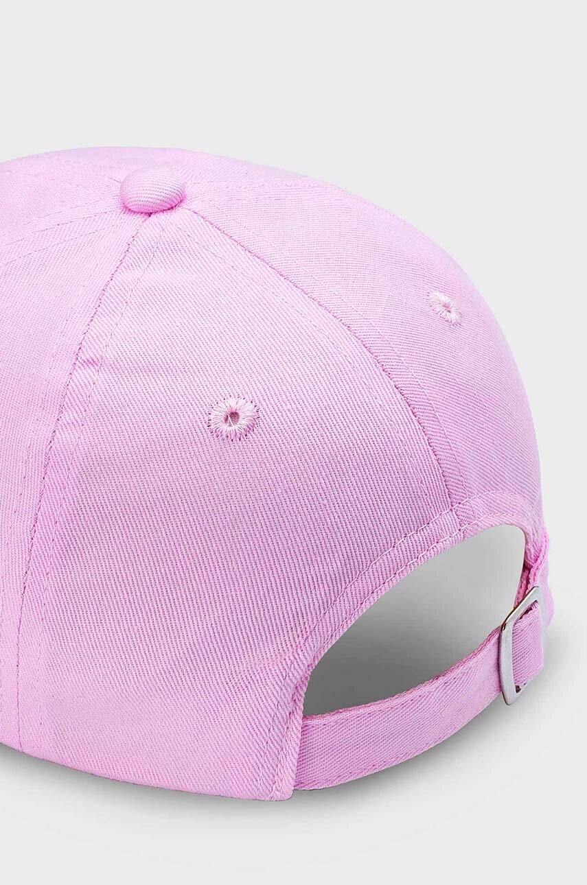 Детская хлопковая кепка Mayoral цвет фиолетовый с аппликацией