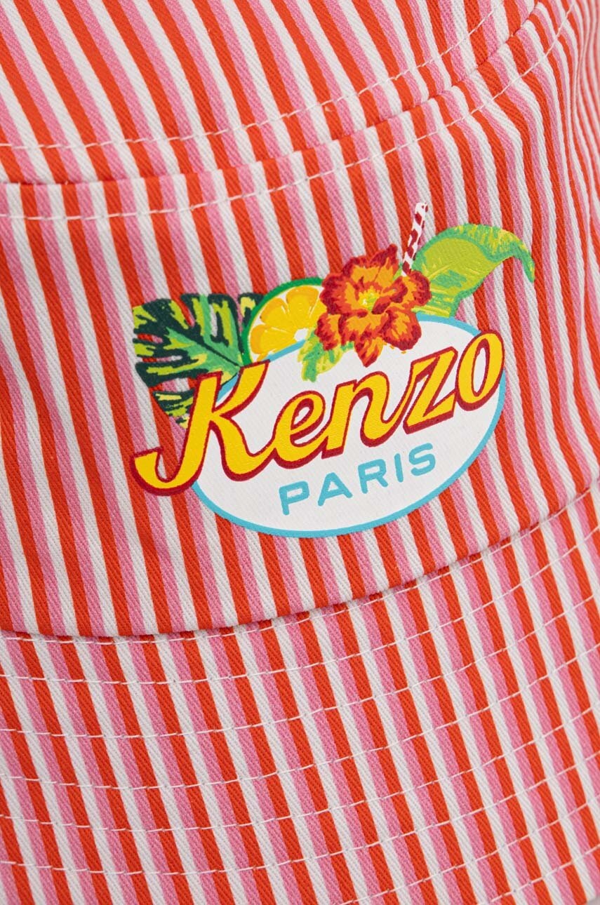 Дитяча бавовняна панама Kenzo Kids колір білий з бавовни