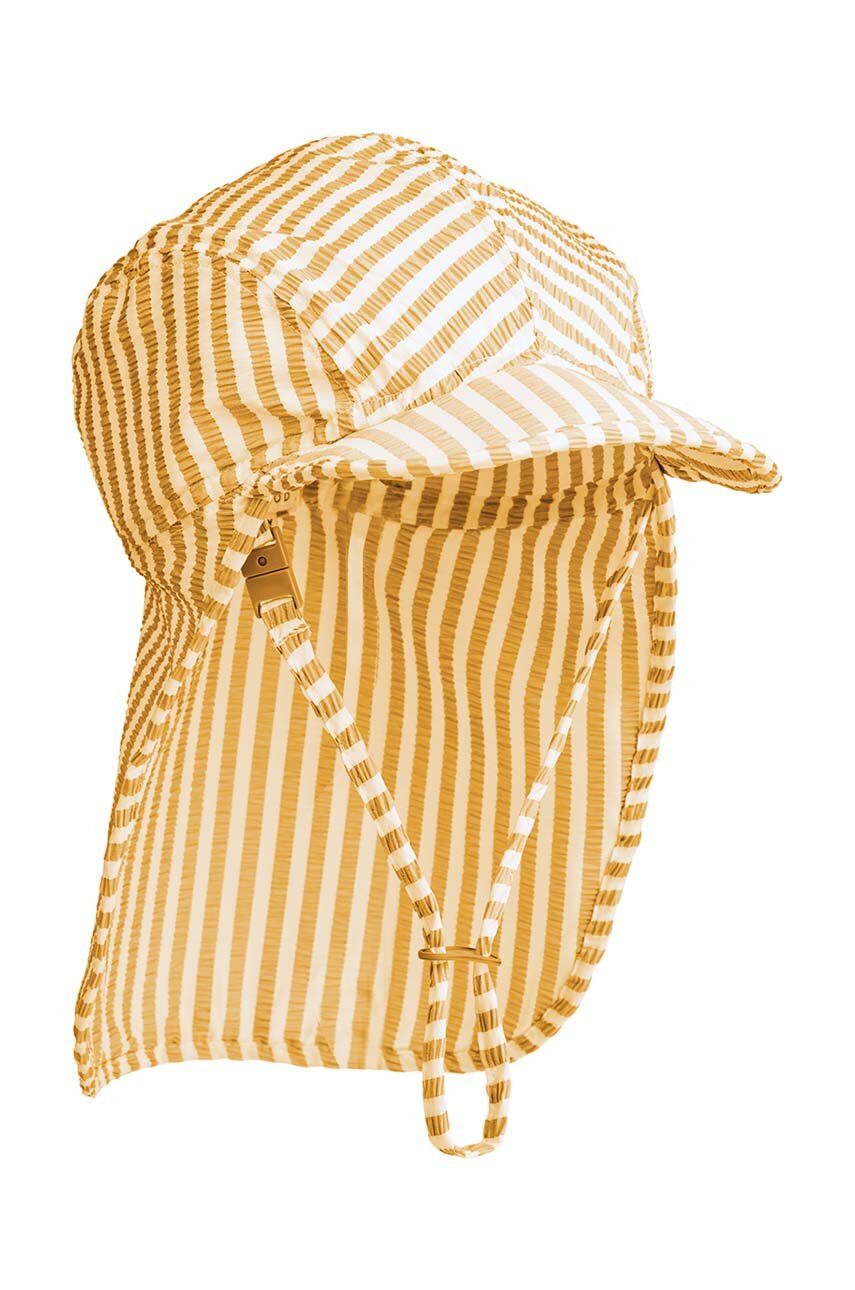 Liewood caciula copii Lusio Seersucker Sun Hat culoarea galben, modelator