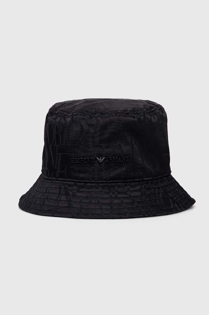 Levně Klobouk Emporio Armani černá barva