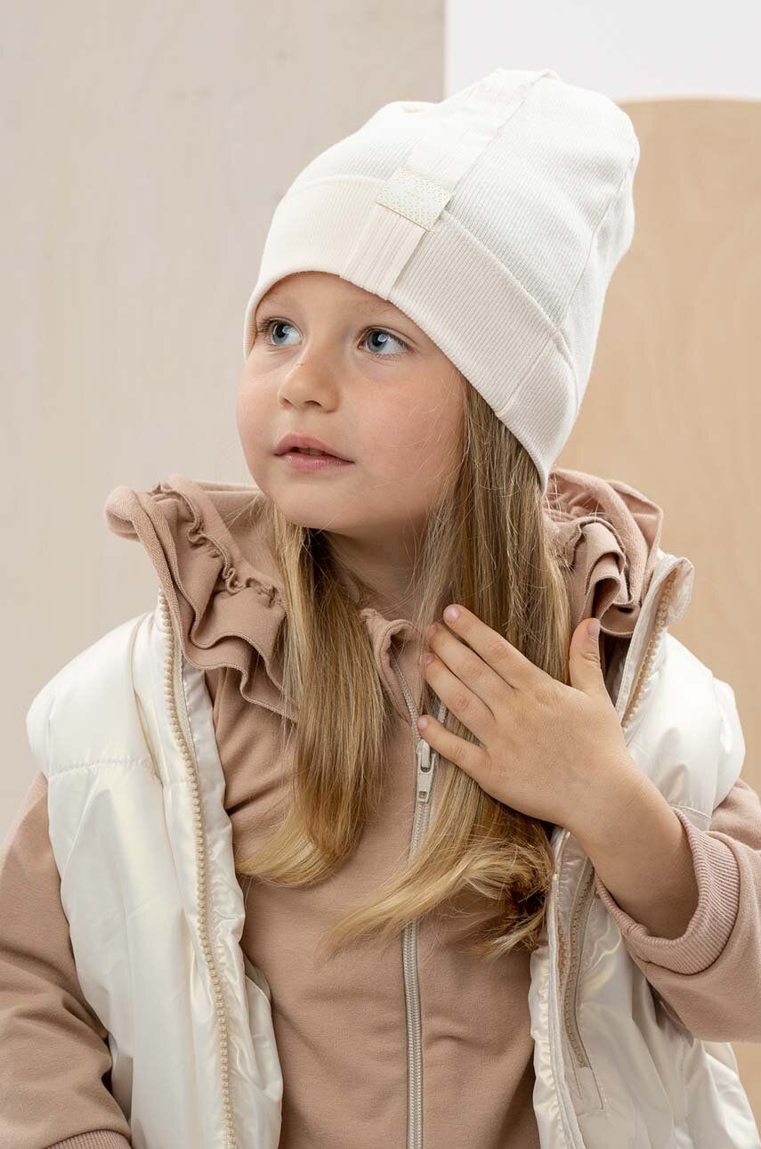 Dětská čepice Jamiks SALAMED béžová barva, z tenké pleteniny