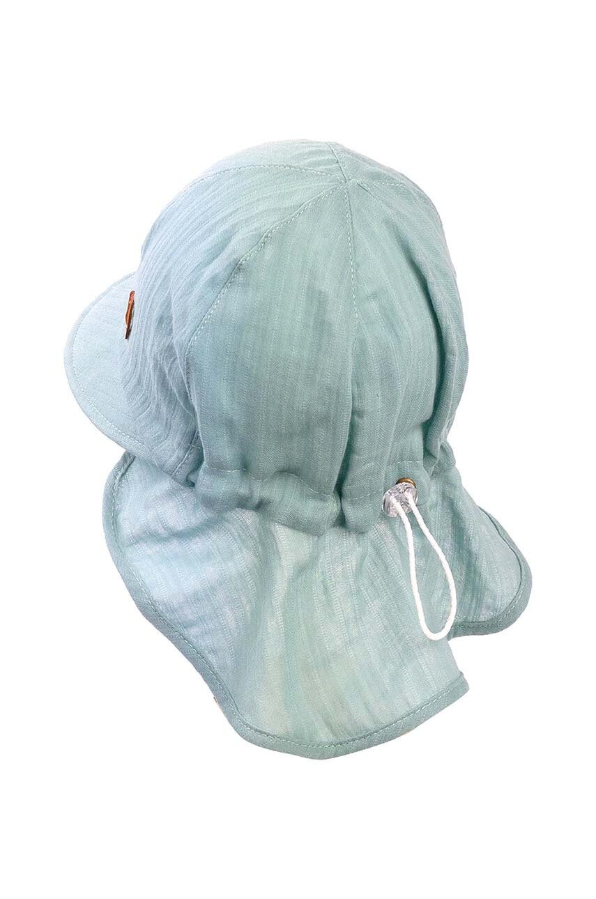 Детская хлопковая кепка Jamiks SVEND цвет бирюзовый узор Детская хлопковая кепка Jamiks SVEND цвет бирюзовый узор