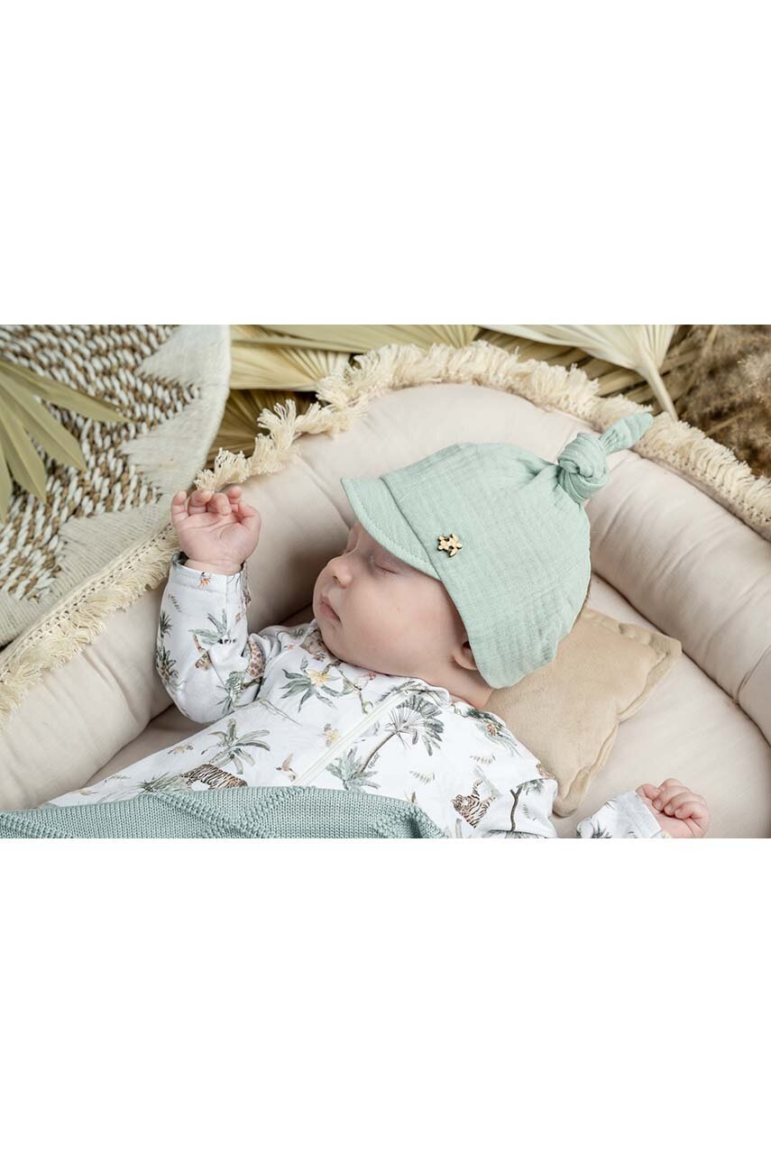 Детская хлопковая шапка Jamiks VAGABOND цвет зелёный