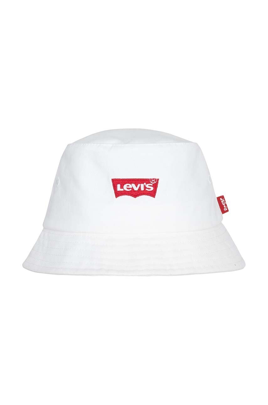 

Детска памучна капела Levi's LAN LEVIS BATWING BUCKET CAP в бежово от памук, Бежов