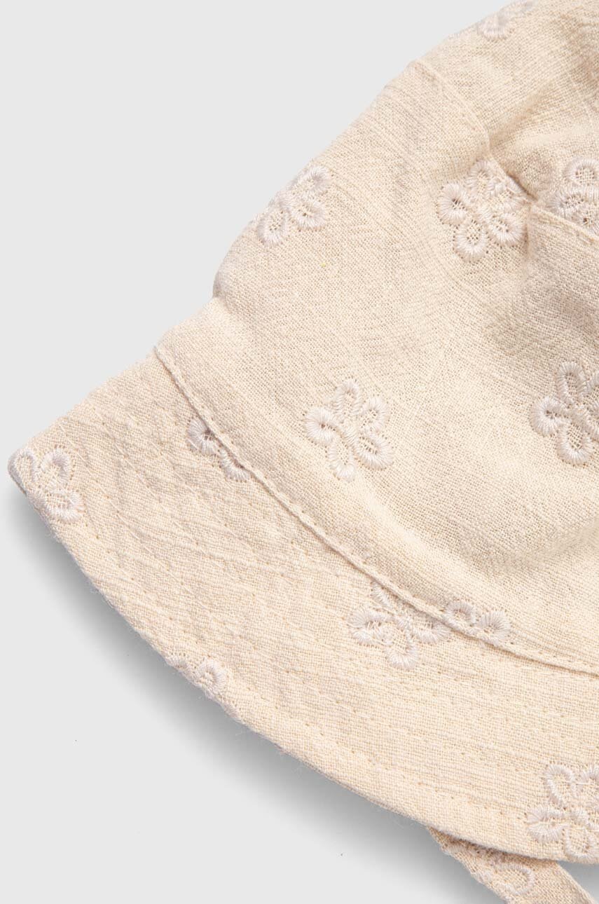 Шляпа с примесью льна zippy цвет бежевый