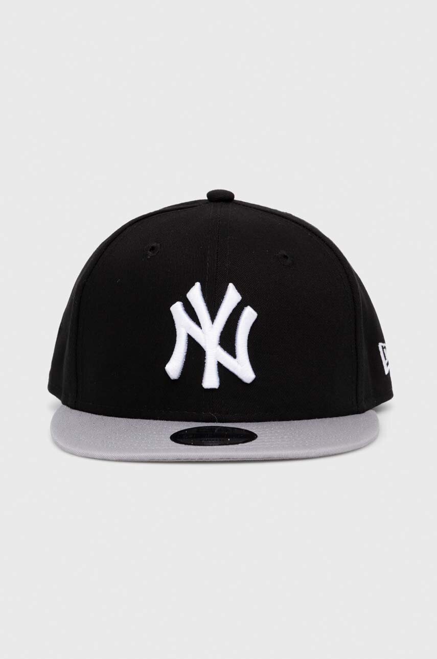 Дитяча бавовняна кепка New Era NEW YORK YANKEES колір чорний з аплікацією в Днепрі Дитяча бавовняна кепка New Era NEW YORK YANKEES колір чорний з аплікацією в Днепрі