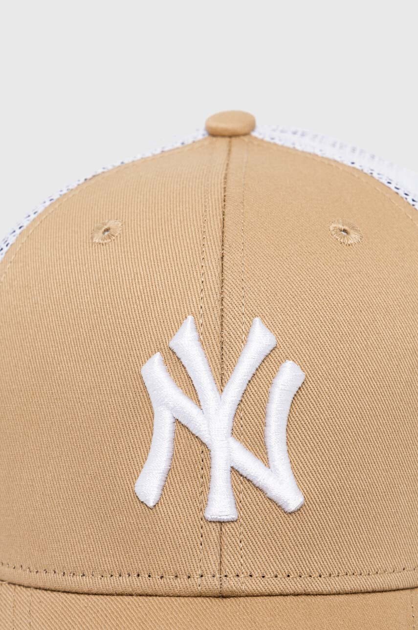 Детская кепка 47 brand MLB New York Yankees Branson цвет бежевый с аппликацией BBRANS17CTP Детская кепка 47 brand MLB New York Yankees Branson цвет бежевый с аппликацией BBRANS17CTP