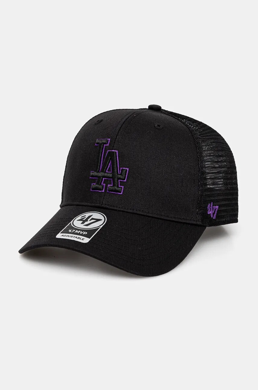 47 brand șapcă de baseball pentru copii MLB Los Angeles Dodgers Branson culoarea negru, cu imprimeu, BBRANS12CTP