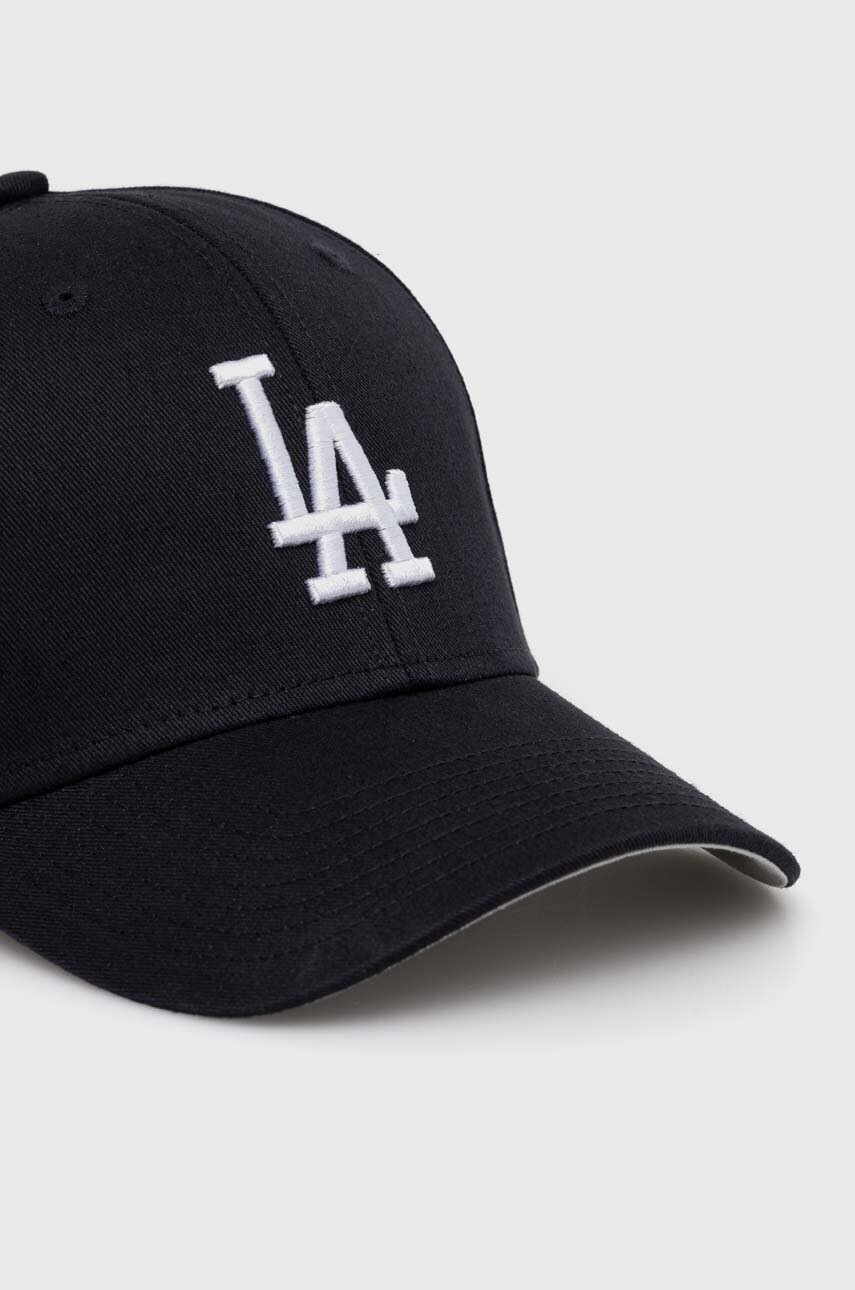 Детская хлопковая кепка 47brand MLB Los Angeles Dodgers Raised Basic цвет синий с аппликацией BRAC12CTP