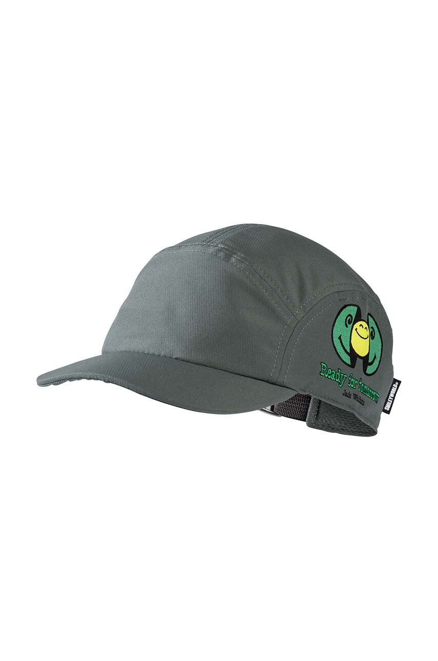 Jack Wolfskin șapcă de baseball pentru copii SMILEYWORLD culoarea verde, cu imprimeu