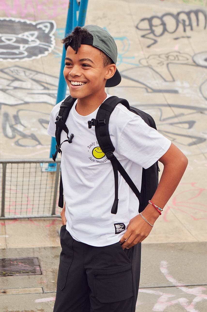 Детская кепка Jack Wolfskin SMILEYWORLD цвет зелёный с принтом Детская кепка Jack Wolfskin SMILEYWORLD цвет зелёный с принтом