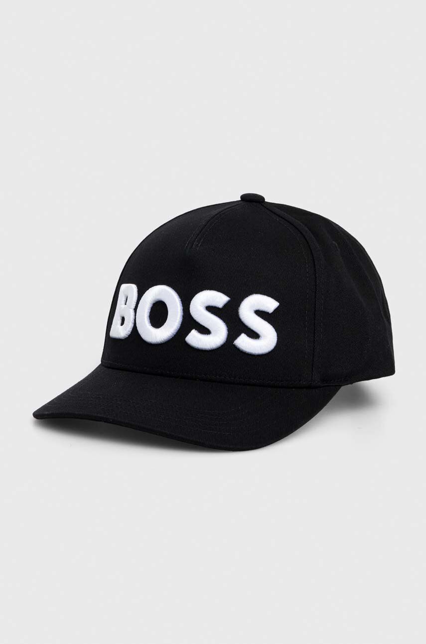 BOSS șapcă culoarea negru, cu imprimeu 50502178