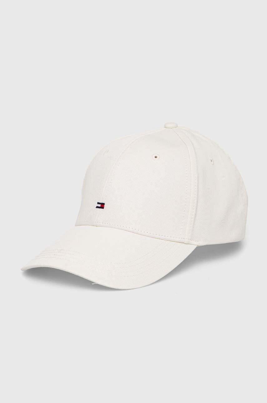

Памучна шапка с козирка Tommy Hilfiger в бежово с изчистен дизайн AM0AM11478, Бежов