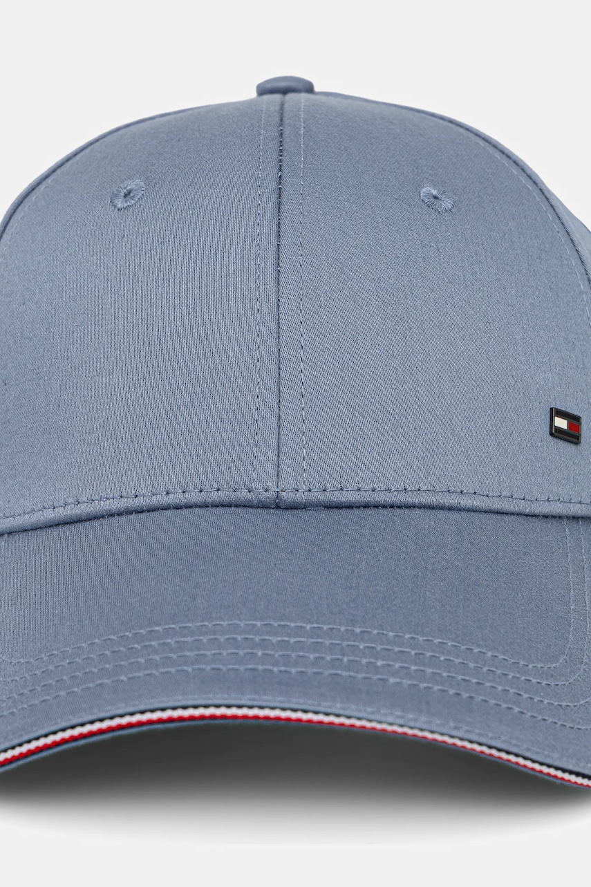Хлопковая кепка Tommy Hilfiger цвет серый однотонная Хлопковая кепка Tommy Hilfiger цвет серый однотонная