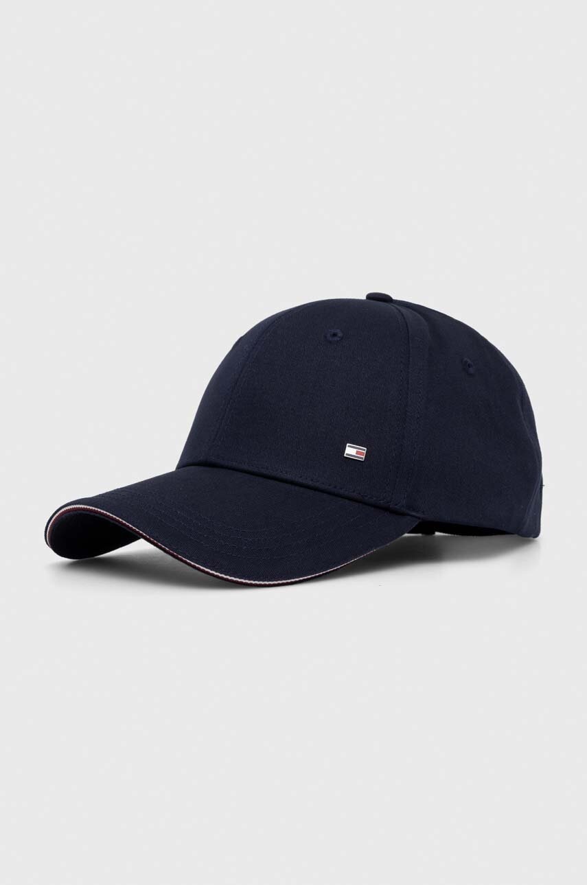 

Памучна шапка с козирка Tommy Hilfiger в тъмносиньо с изчистен дизайн AM0AM12035, Тъмносин