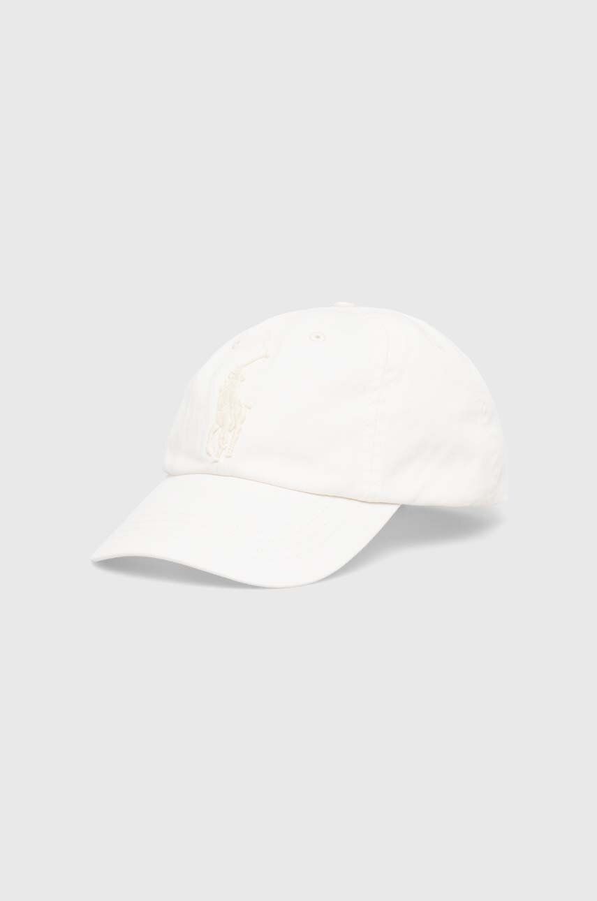 Levně Bavlněná baseballová čepice Polo Ralph Lauren bílá barva, s aplikací