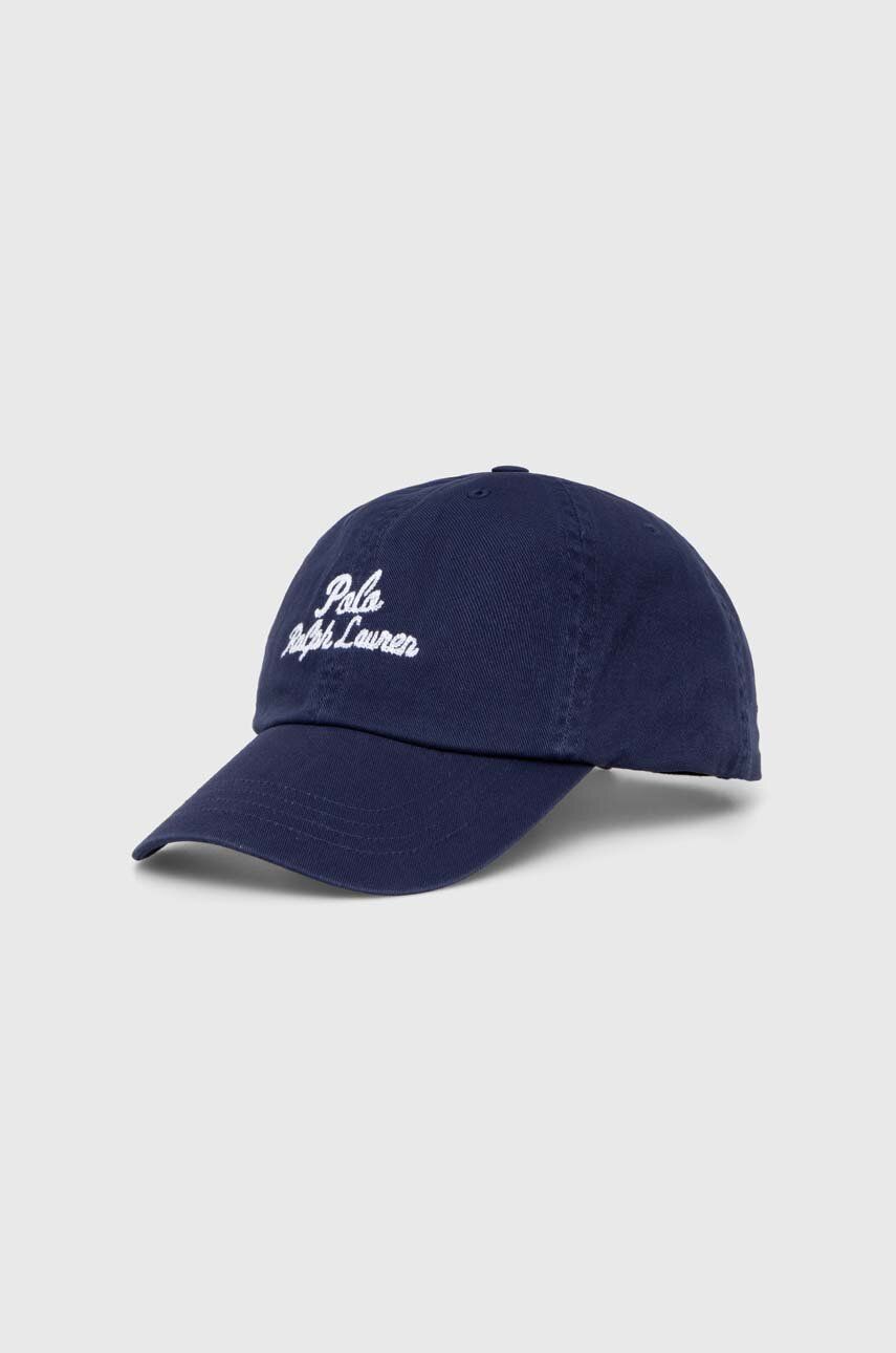 E-shop Bavlněná baseballová čepice Polo Ralph Lauren tmavomodrá barva, s potiskem