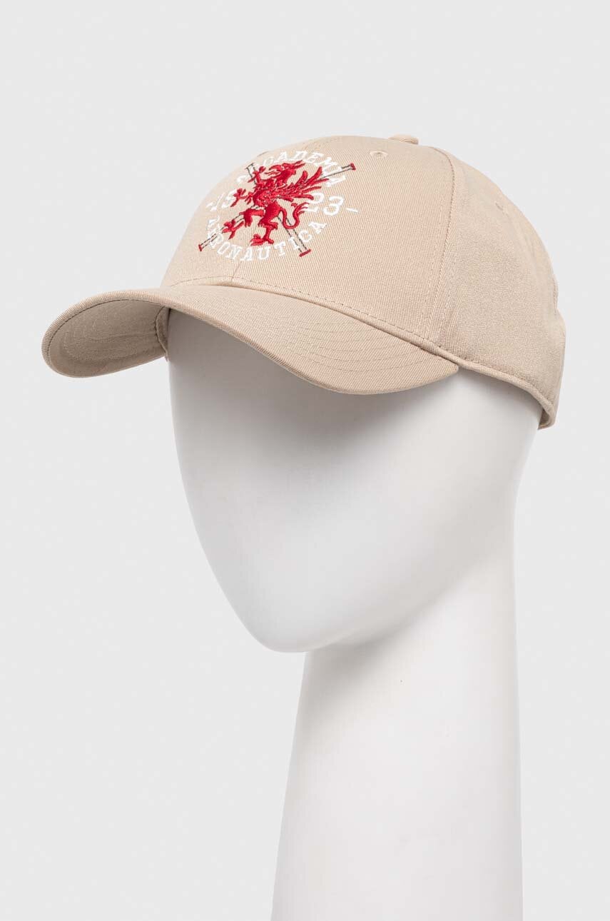 Aeronautica Militare sapca culoarea bej, cu imprimeu Aeronautica Militare sapca culoarea bej, cu imprimeu