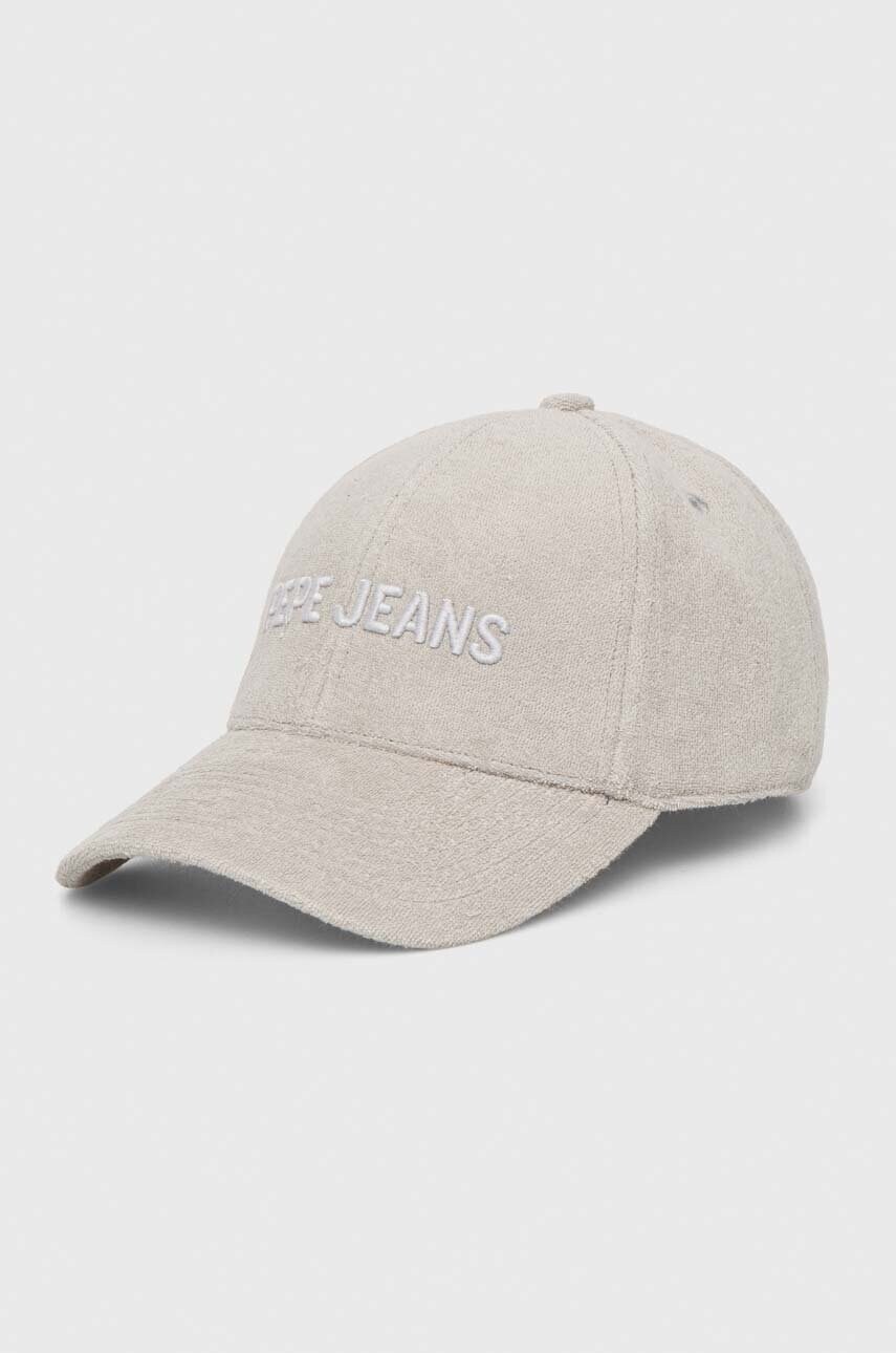 Pepe Jeans sapca culoarea gri, cu imprimeu