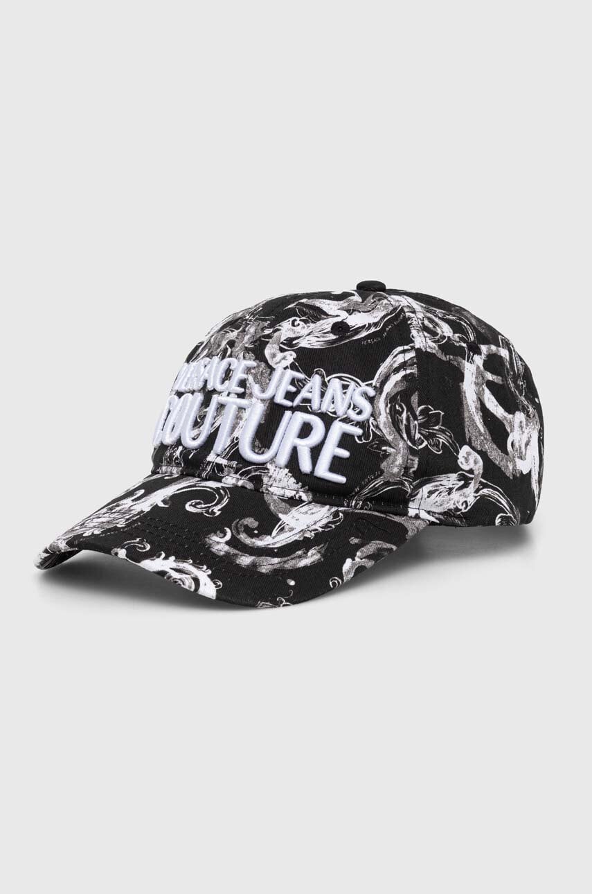 Versace Jeans Couture șapcă de baseball din bumbac culoarea negru, modelator, 76GAZK10 ZG267 Versace Jeans Couture șapcă de baseball din bumbac culoarea negru, modelator, 76GAZK10 ZG267