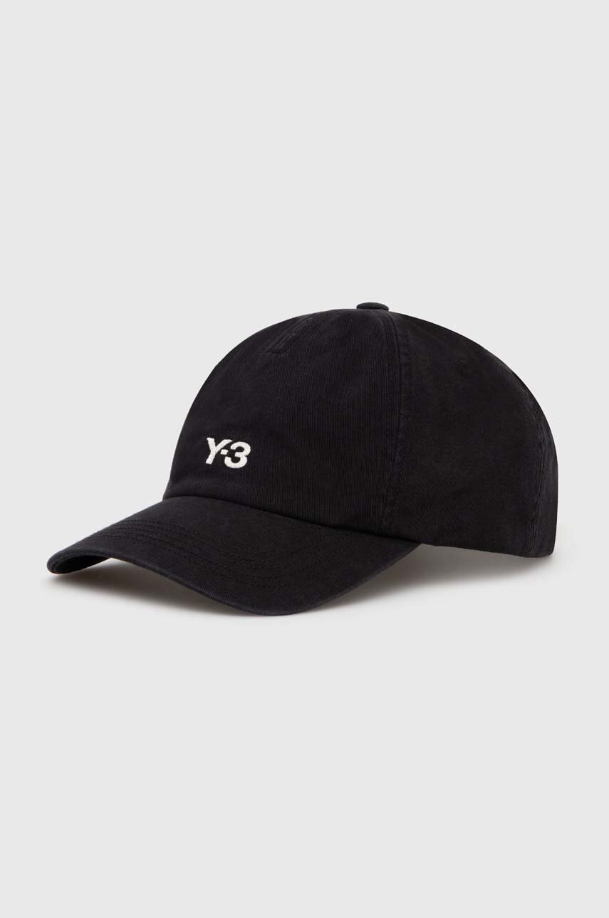 Bavlněná baseballová čepice Y-3 Dad Cap černá barva, s aplikací, IN2391